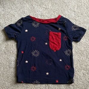 Kyte BABY Navy and Red Starburst Tee